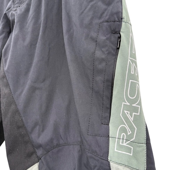 Race Face Cycling Pants Downhill Mens Size Large Black Green Pockets Belted - Picture 7 of 13